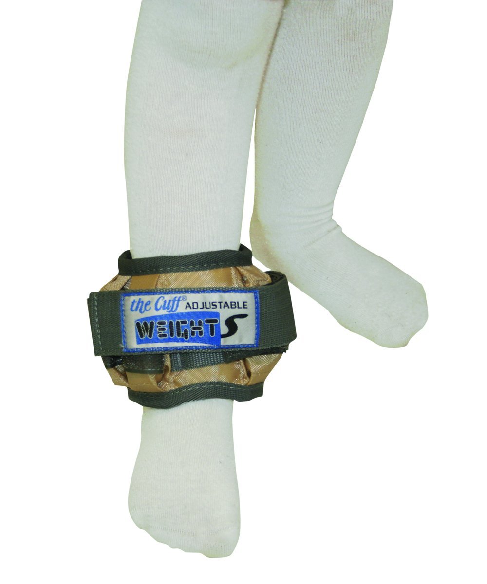 The Adjustable Cuff pediatric ankle weight - 2 lb - 12 x 0.17 lb inserts - Tan - each